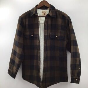 RedHead Brown and Black Plaid Shirt Jacket